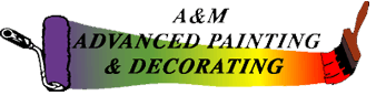 a and m advanced painting and decorating business logo