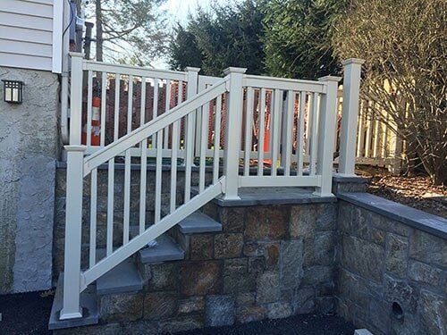 2nd view White PVC handrail - Repair and Installation in Bronx, NY