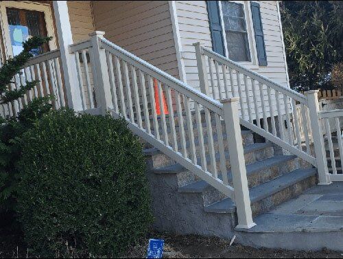 2nd view White PVC handrail - Repair and Installation in Bronx, NY