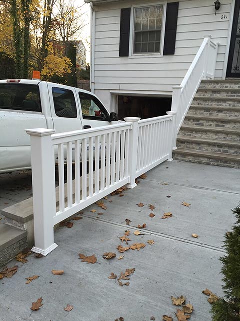 1st White PVC handrail - Repair and Installation in Bronx, NY