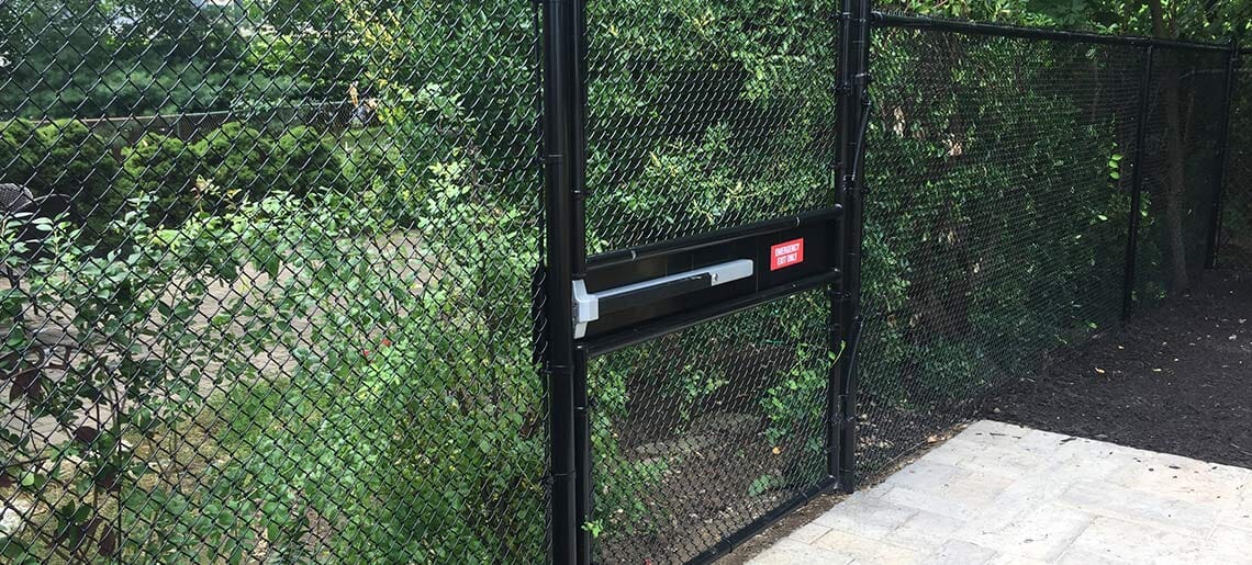 Chain Link Fence Panic Bar Egress