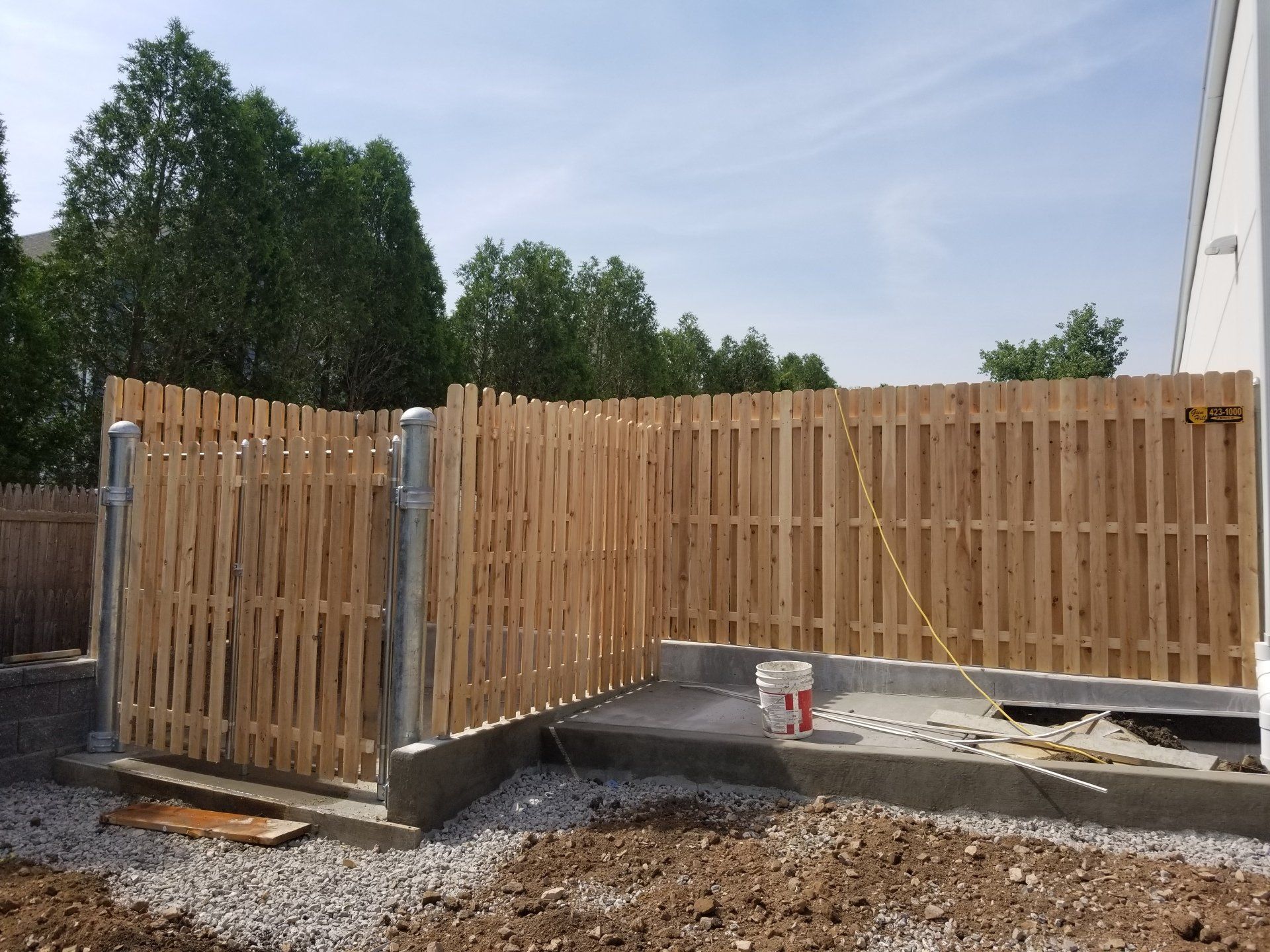 Cedar wood with galvanized pipe