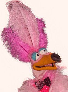 party entertainer with Fancy the Flamingo Puppet party entertainer with Fancy the Puppet