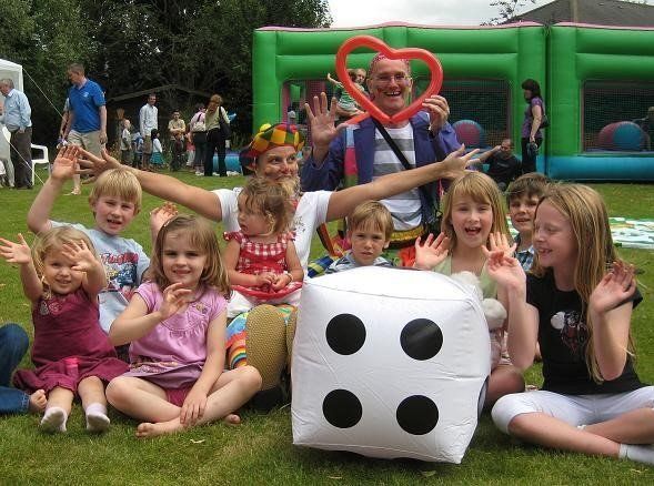 Outdoors entertainment at a Fete