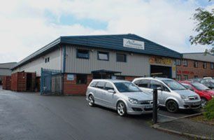 commercial building and car parking