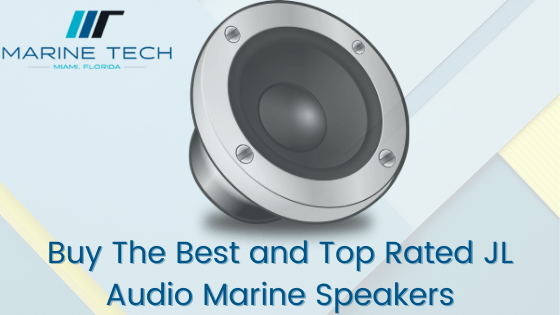 A picture of a speaker with the words buy the best and top rated jl audio marine speakers