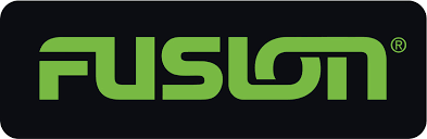 The fusion logo is green on a black background.