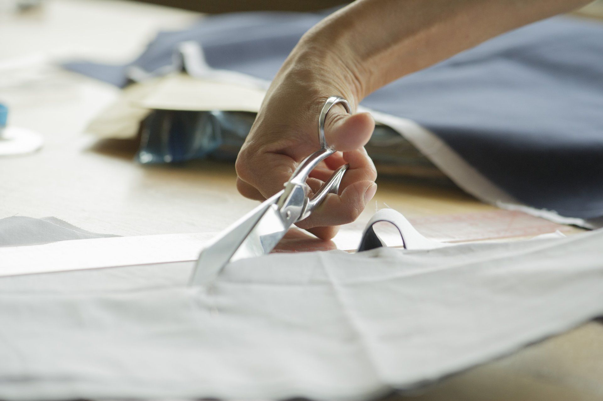 cutting a cloth
