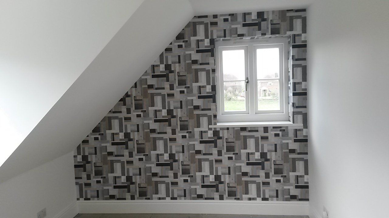 Bedroom feature wall wallpaper
