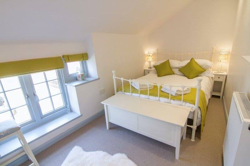 Second home bedroom painted in a blue & white colour scheme