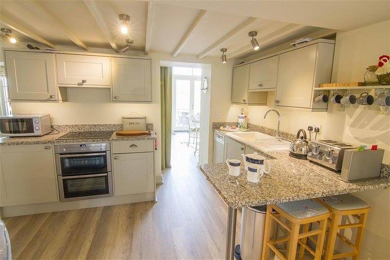 Holiday rental property kitchen painted in Holme, North Norfolk