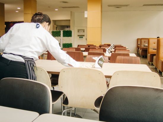 school canteen cleaning