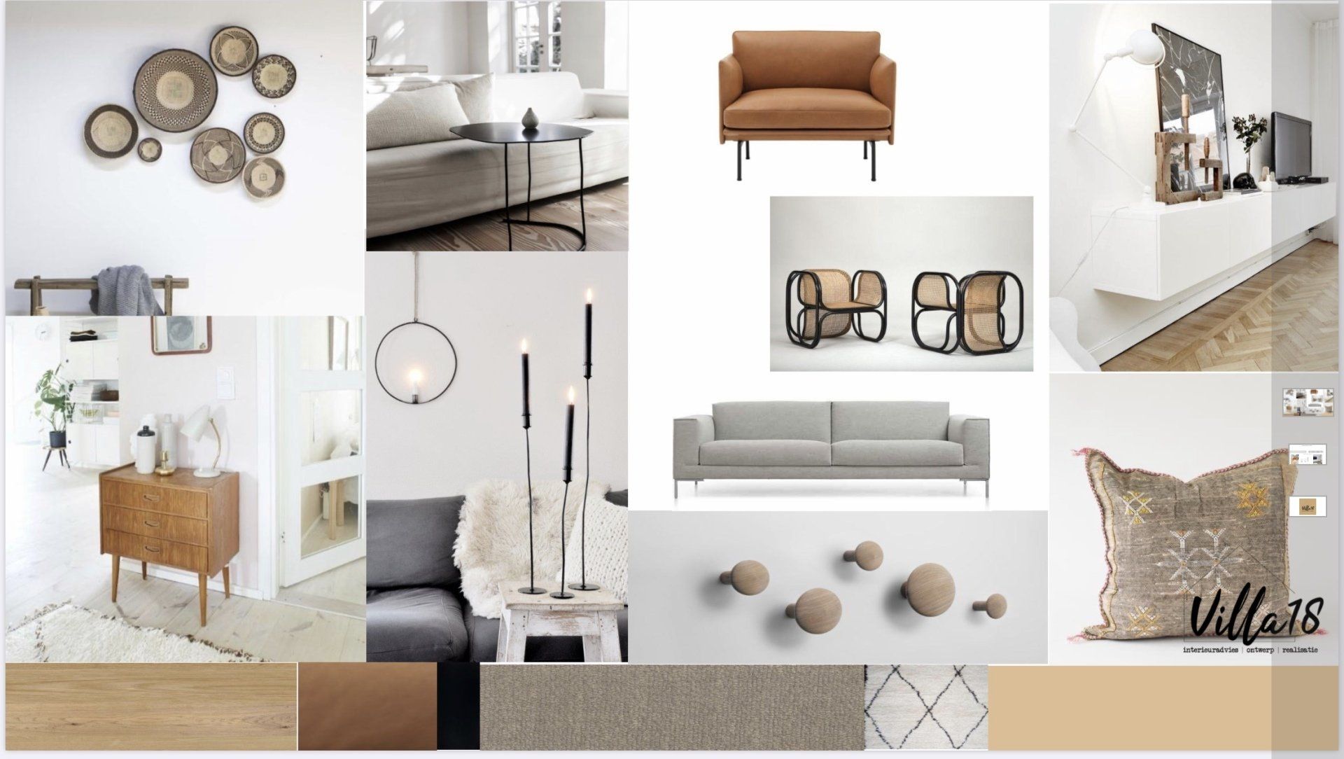Moodboard woonkamer Amsterdam