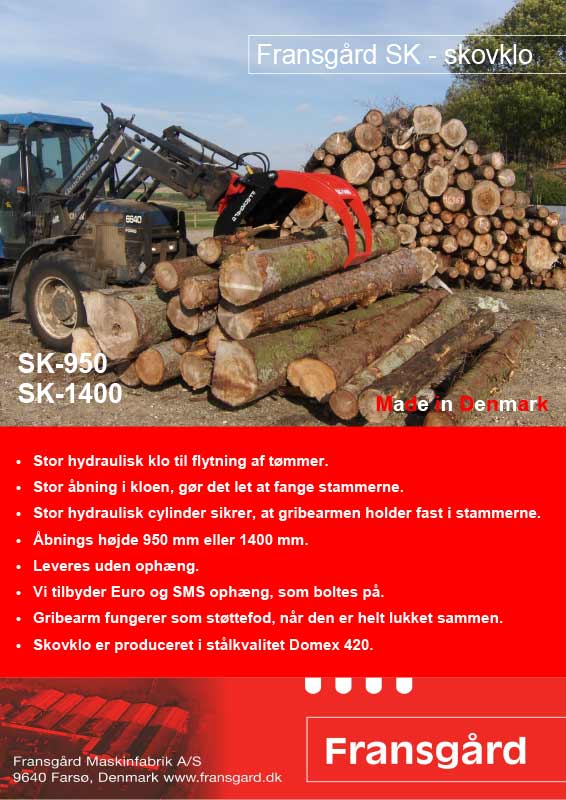 Datablad med information om SK skovklo