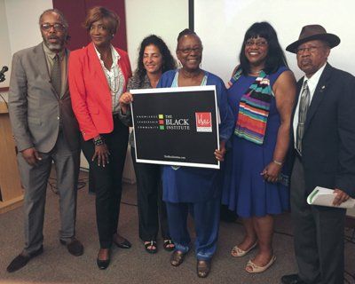 The Black Institute NYC members with Bertha Lewis