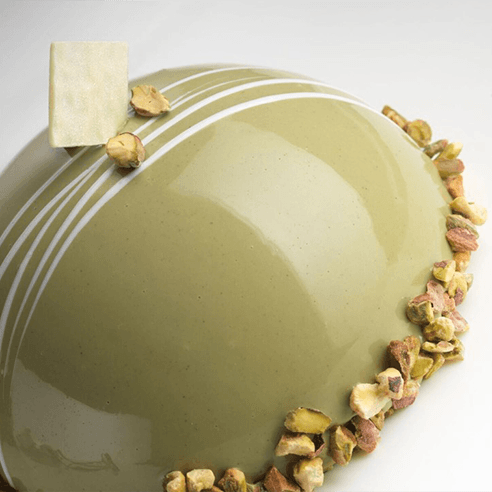 Mirror Glaze Pistachio: ideali per ricoprire semifreddi, bavaresi, mousse e monoporzioni Mec 3 - Due Gi Forniture Morciano