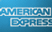 American Express logo on a blue background.