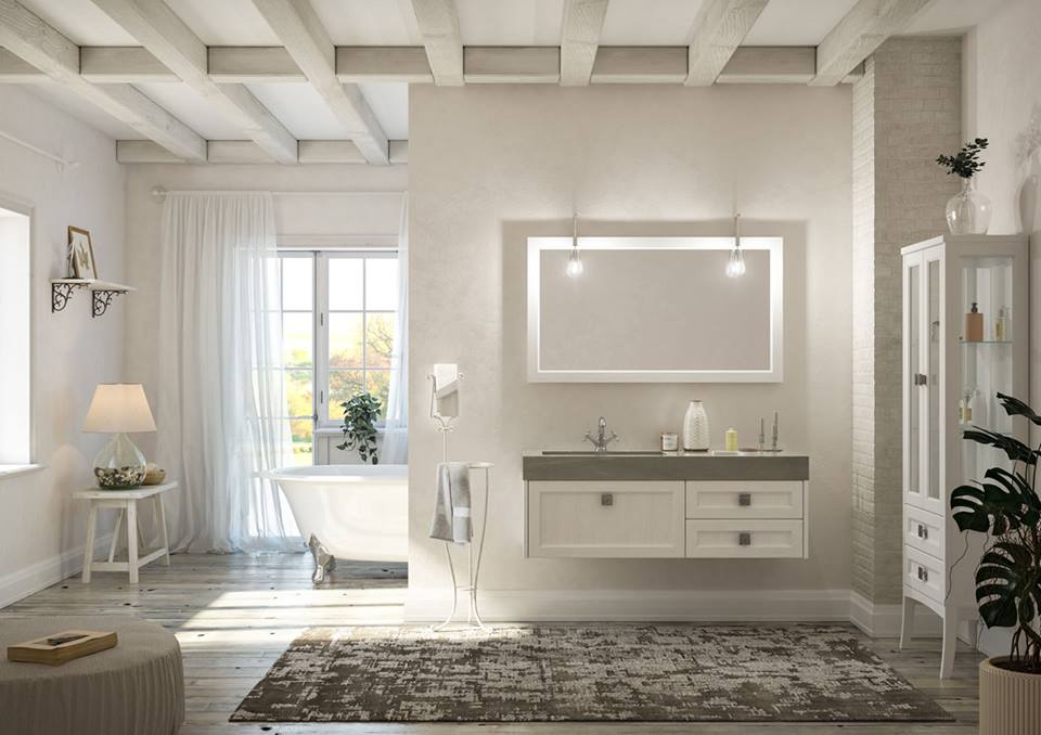 Arredobagno retrò di Legnobagno bagno classico shabby chic