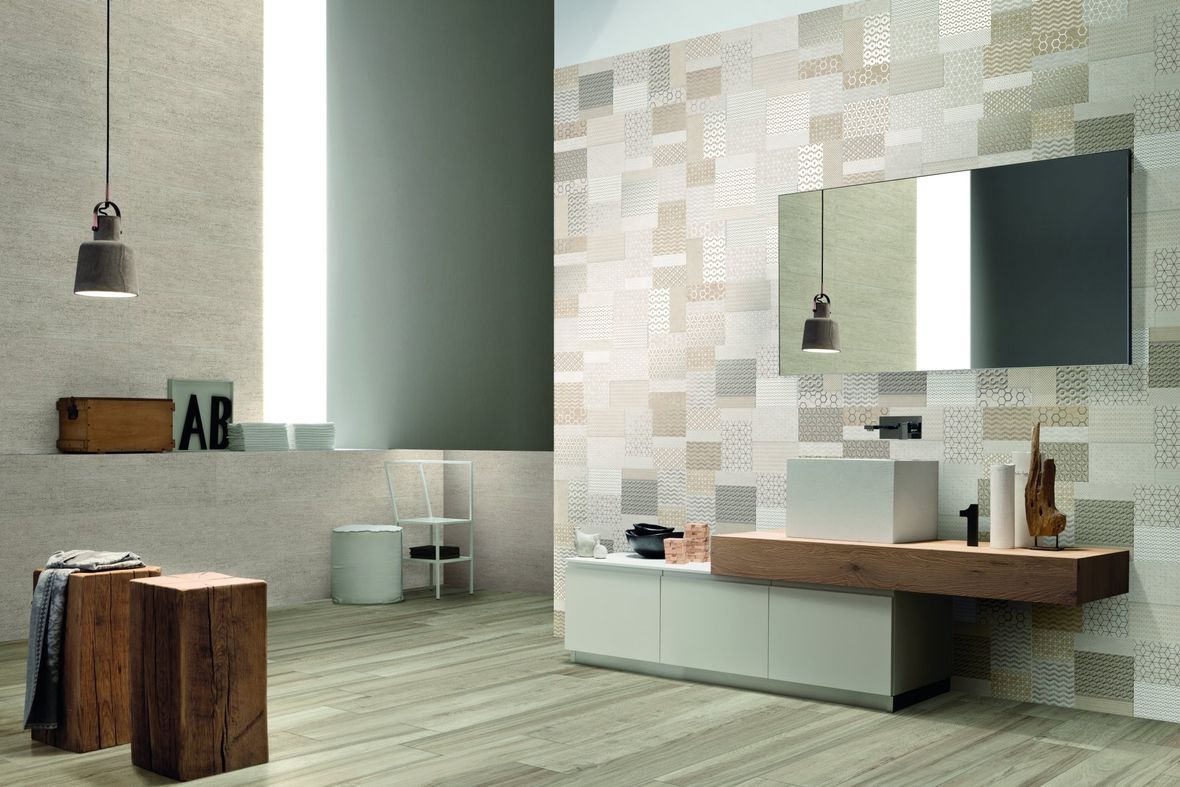 Pavimento e rivestimento bagno serie armor di ceramiche mariner