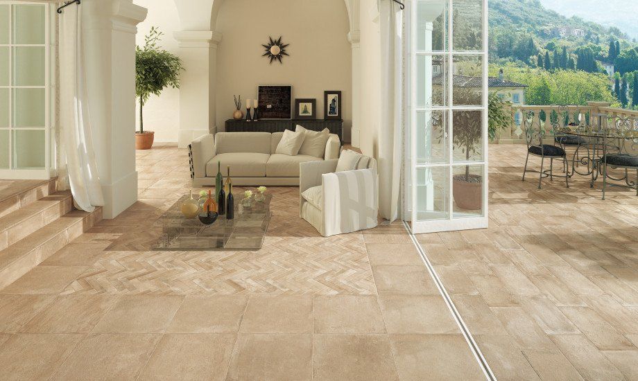 pavimento in gres porcellanato effetto cotto di monocibec serie geobrick