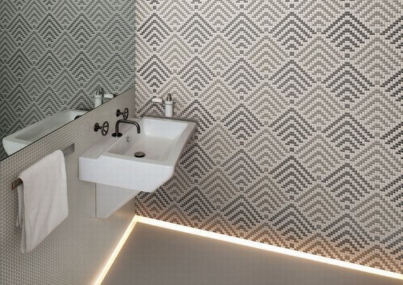 rivestimento bagno in mosaico appiani