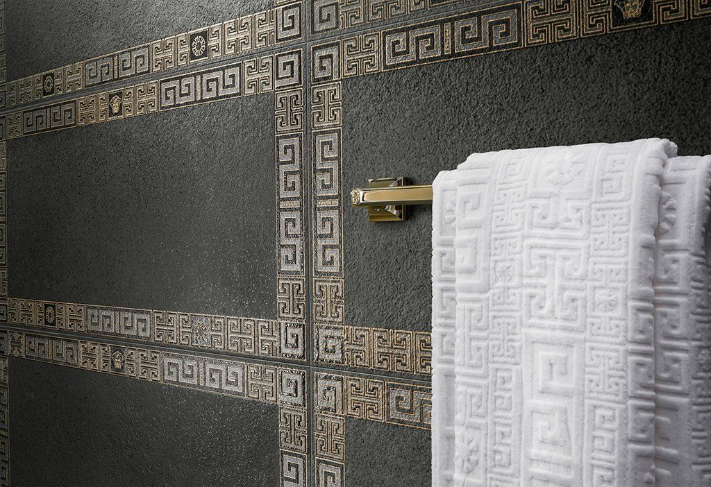 rivestimento in gres porcellanato serie greek di versace ceramics