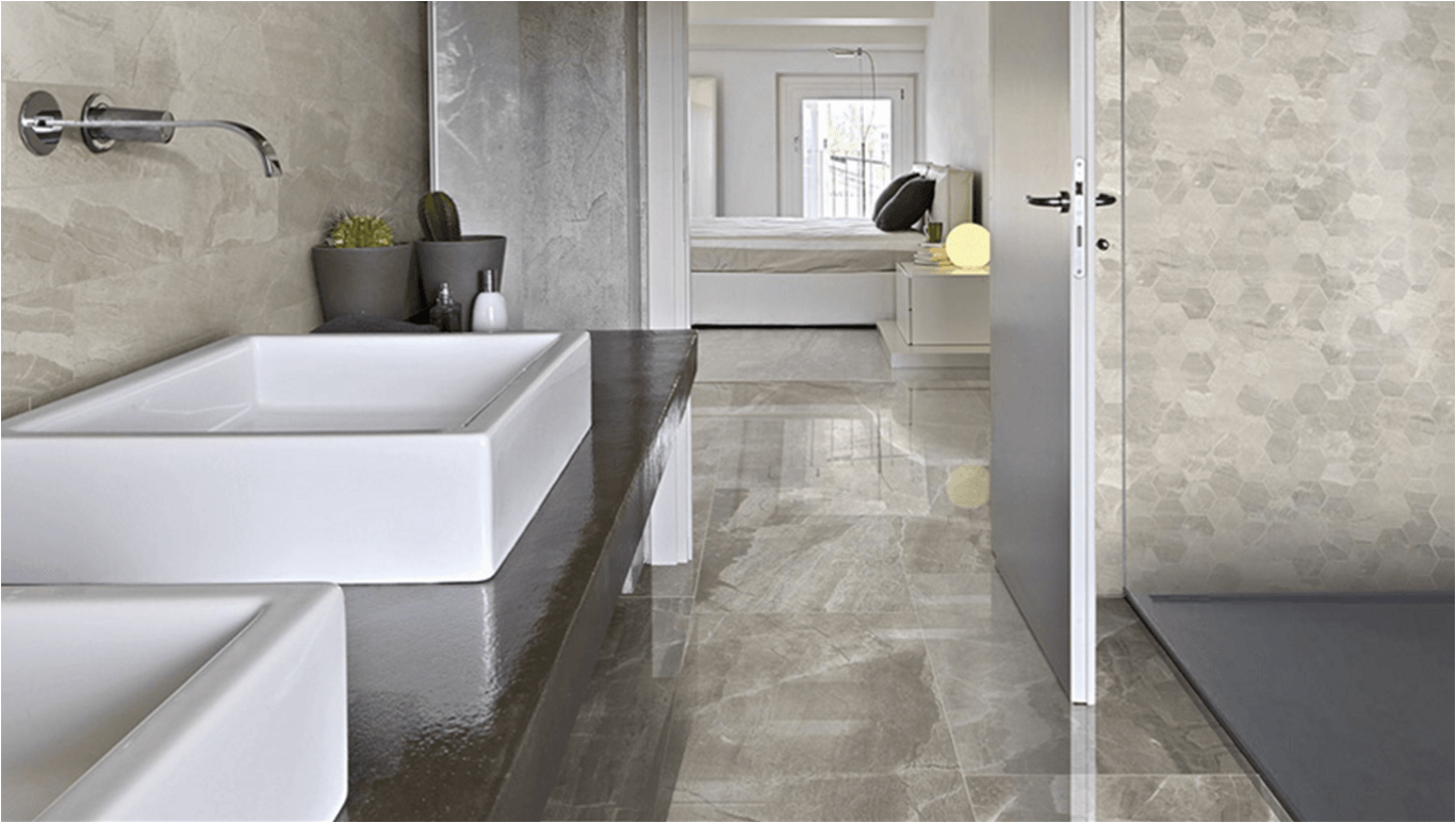 Pavimento e rivestimento bagno in gres porcellanato di Ceramiche Mariner