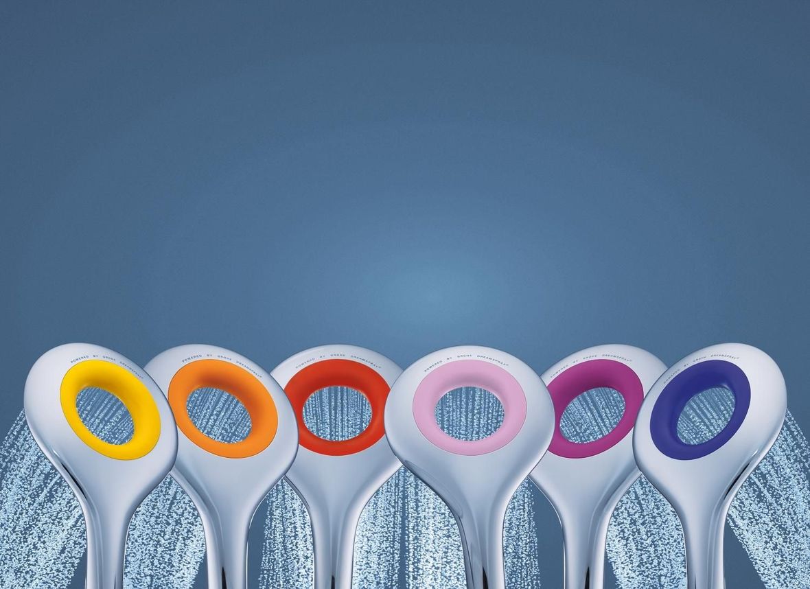 rainshower icon di grohe soffione doccia colorato di design