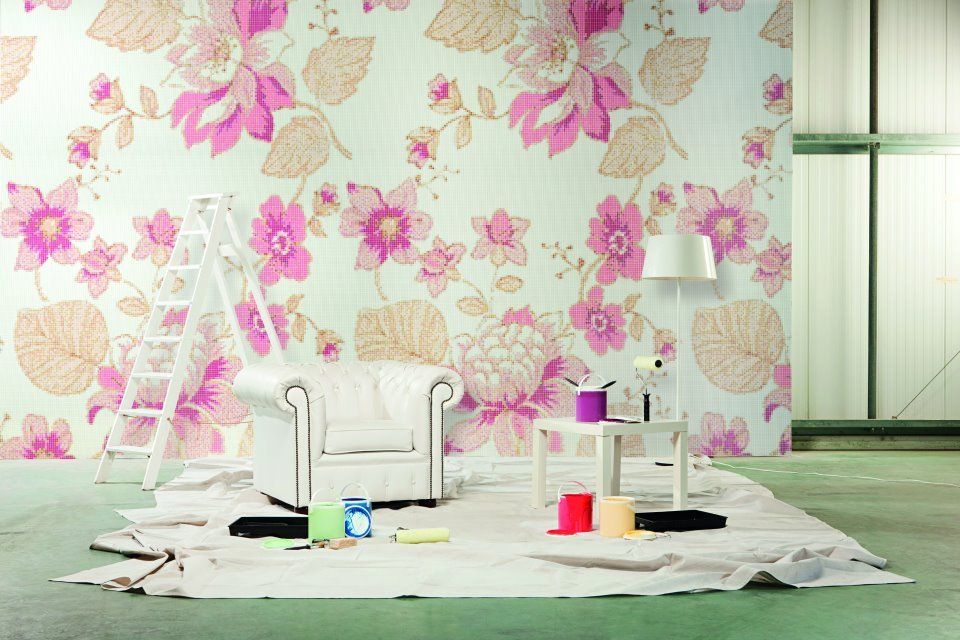 Bisazza mosaico floreale