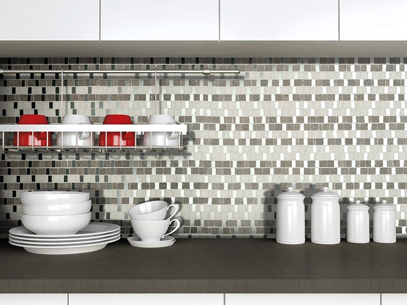 rivestimento cucina con mosaico boxer