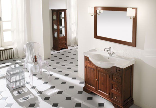 mobile bagno legno noce eban