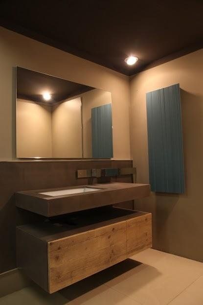 allestimento bagno industrial in showroom edilappia