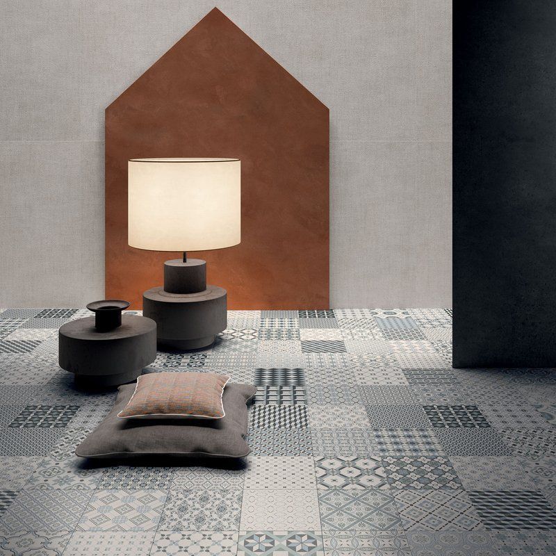 Pavimento in gres porcellanato serie metrosign di ceramica sant'agostino