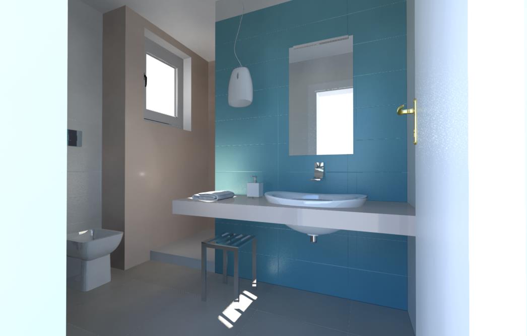 Progettazione 3d bagno con arredobagno flaminia serie io