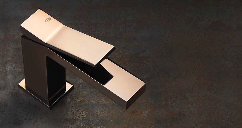 rubinetto bagno design rettangolo di gessi