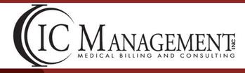 IC Management logo with black text and circular icon, labeled “Medical Billing and Consulting” on white background