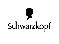 Schwarzkopf logo featuring a silhouette of a head above the brand name in black text.
