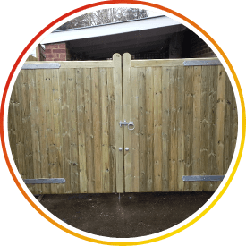 Wooden gates