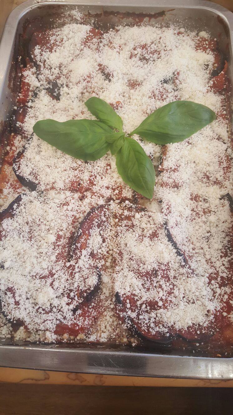 sartén de berenjenas a la parmesana