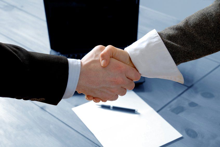 business people shaking hands