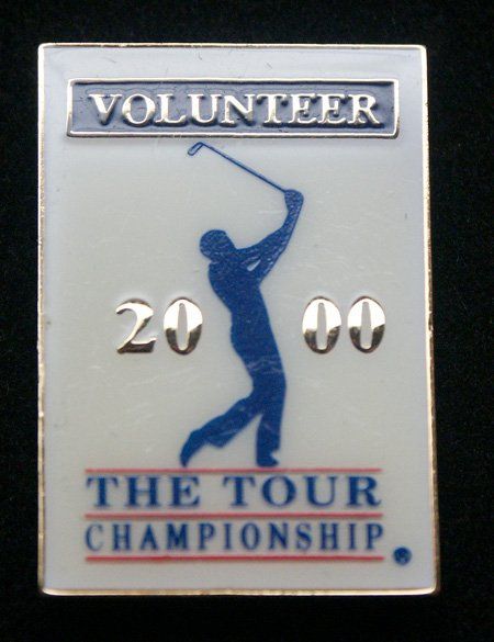 A volunteer pin for the tour championship in 2000