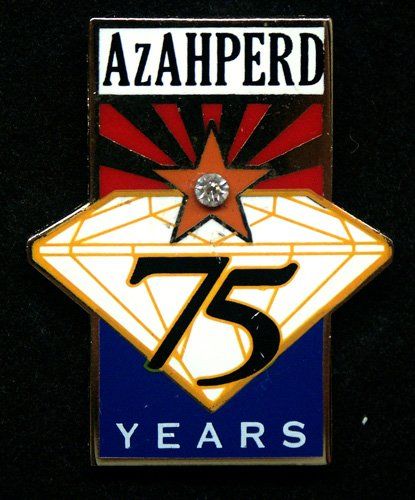 Azahperd 75 years logo with a diamond and a star