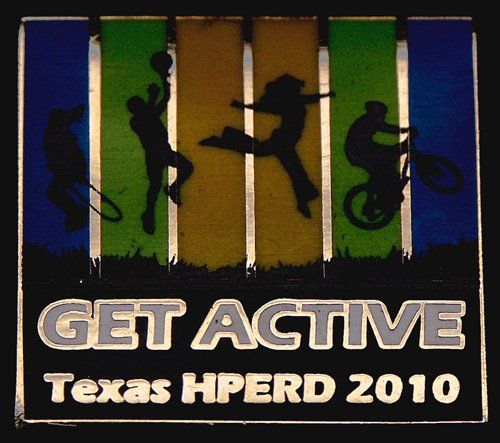 A poster that says get active texas hperd 2010