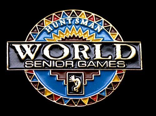 A logo for the huntsman world senior games