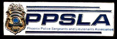 A logo for the phoenix police sergeants and lieutenants association