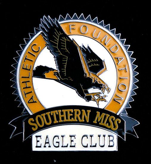 A logo for the southern miss eagle club
