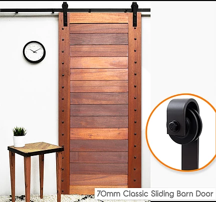 Dark brown vintage sliding door