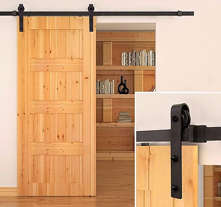 Light brown vintage sliding door