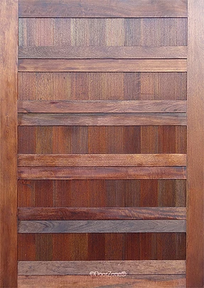 Vertical Grooved Pivot House Door