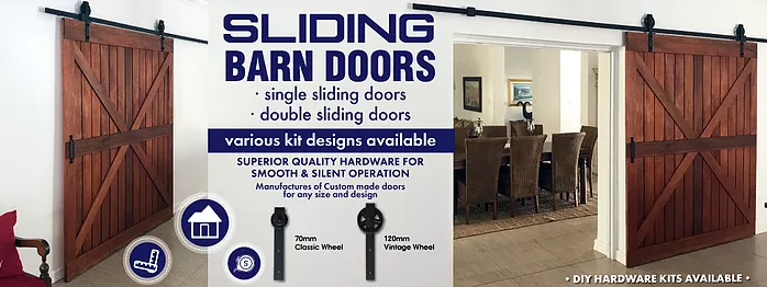 See More Info promotional banner for barn style sliding doors